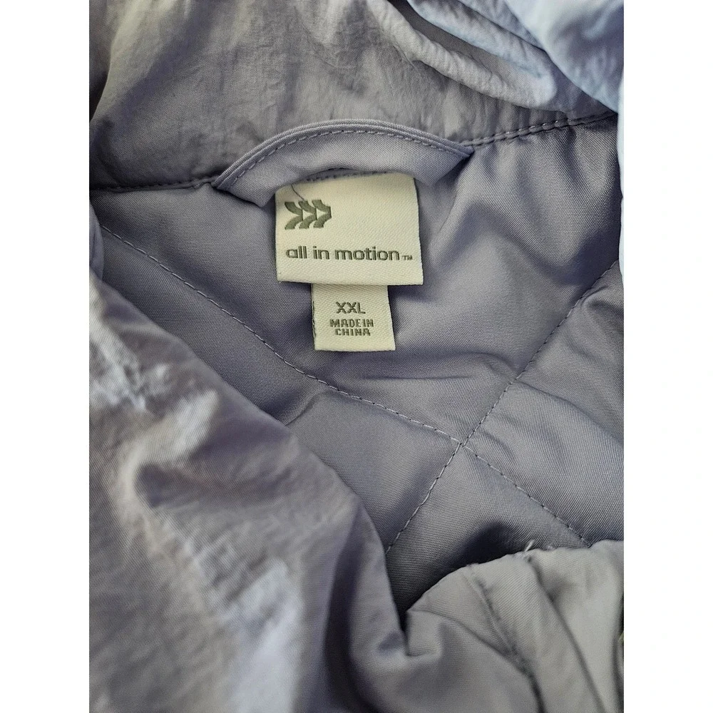 All in Motion Quilted Jacket Womens XXL Lavender Puffer‎ Zip Athleisure Gorpcore
